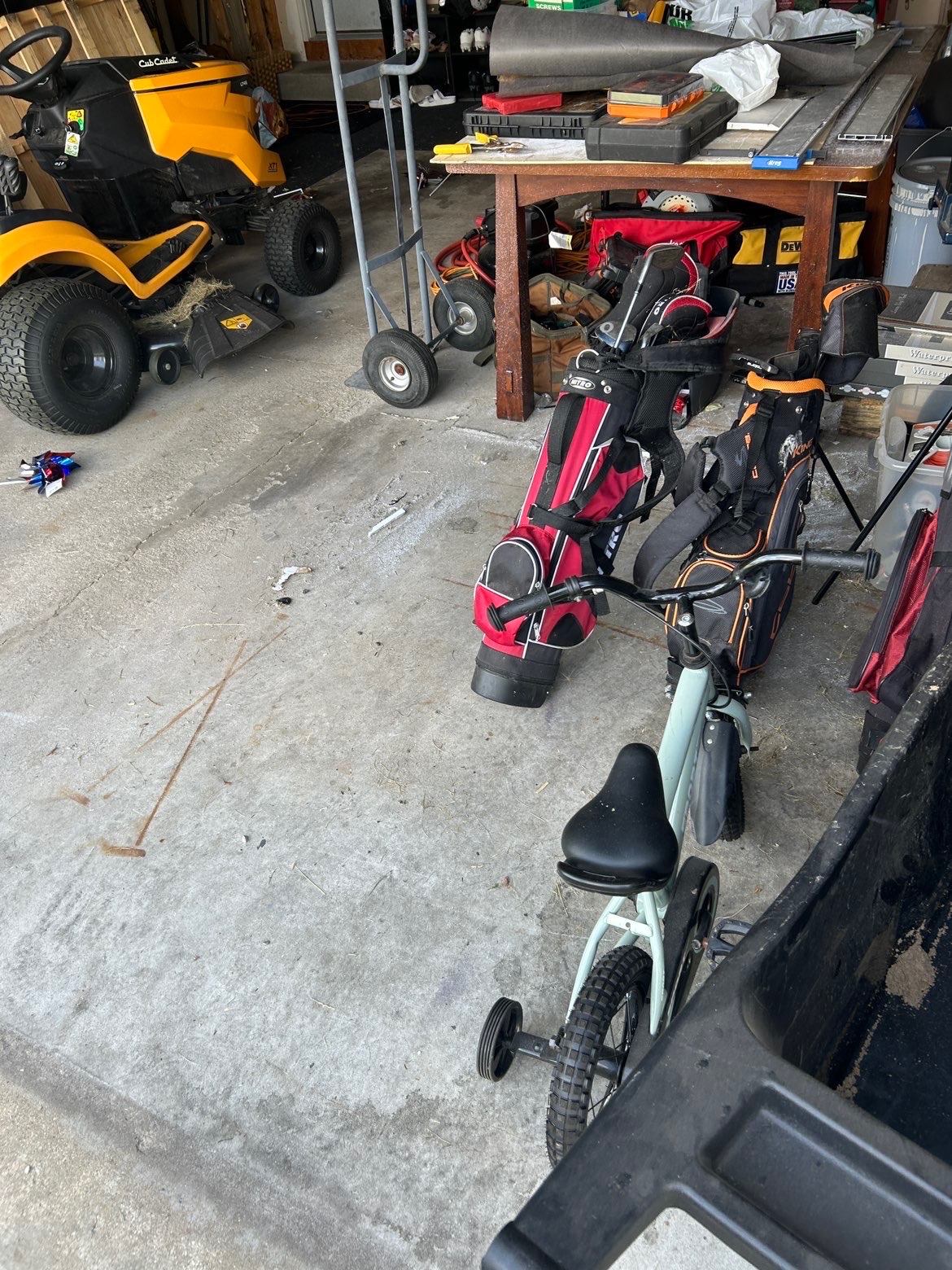 Clean garage after BJ's Services removed unwanted items